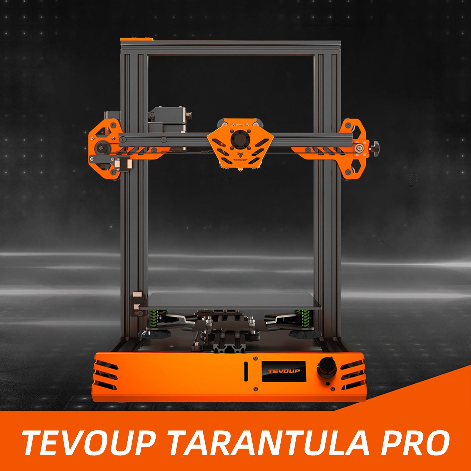 [通拓商品] TEVOUP TARANTULA PRO 3D Printer 235x235x250mm Build Volume with Lattice Glass Platform AC Fast Heating Bed RGB Screen Ultra-Silent Driver DIY Titan Extruder Volcano Nozzle Support Resume Print Support PLA/WOOD/HIPS