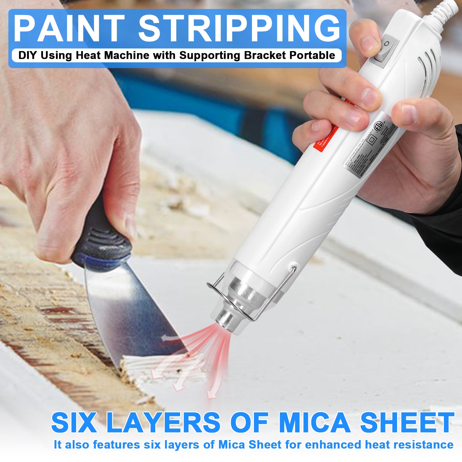 Compact Home Use HotAir Machine DIY Using Heat Machine with Supporting Bracket Portable Handheld HotAir Machine Shrink Plastics DIY Tools