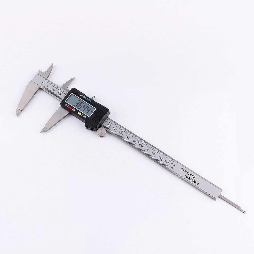 0-200mm LCD Digital Vernier Caliper Stainless Steel Micrometer Electronic Gauge Measuring Tool