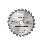 Circular Saw Blade 7-1/4''(185MM) 24 Tooth  Tungsten Carbide Tipped Circular Wood Cutting Saw Blade with 20mm Arbor for Wood Cutting Max Speed 7000RPM  Anti-clockwise Cutting Direction EU