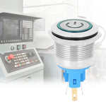 2Pcs 22mm AC220V 6-Pin Push Button Switch IP65 Protection Level Reset Button with SignGreen