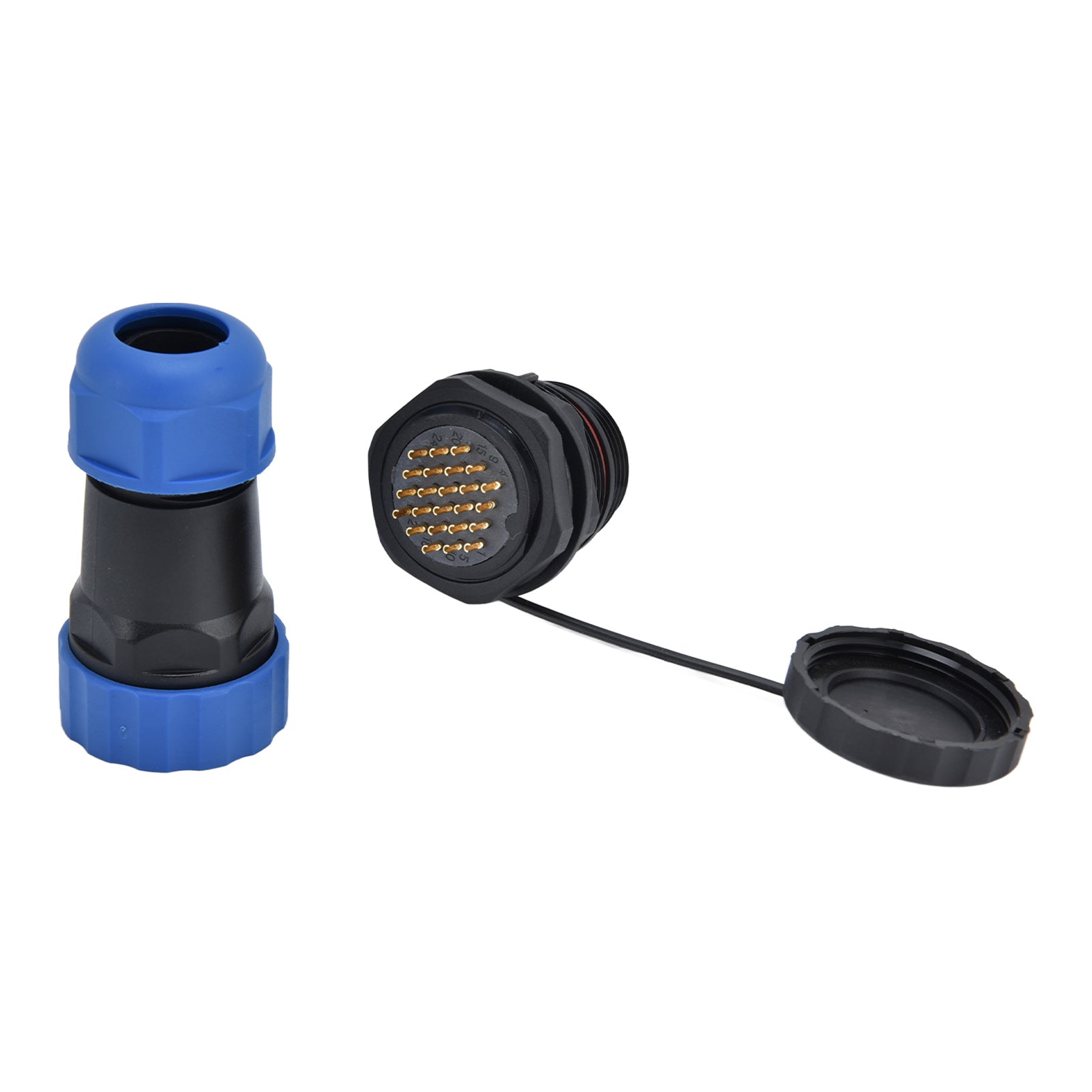 Waterproof Connector Back Nut IP68 Aviation Power Socket  5A for Cable Wire SP28