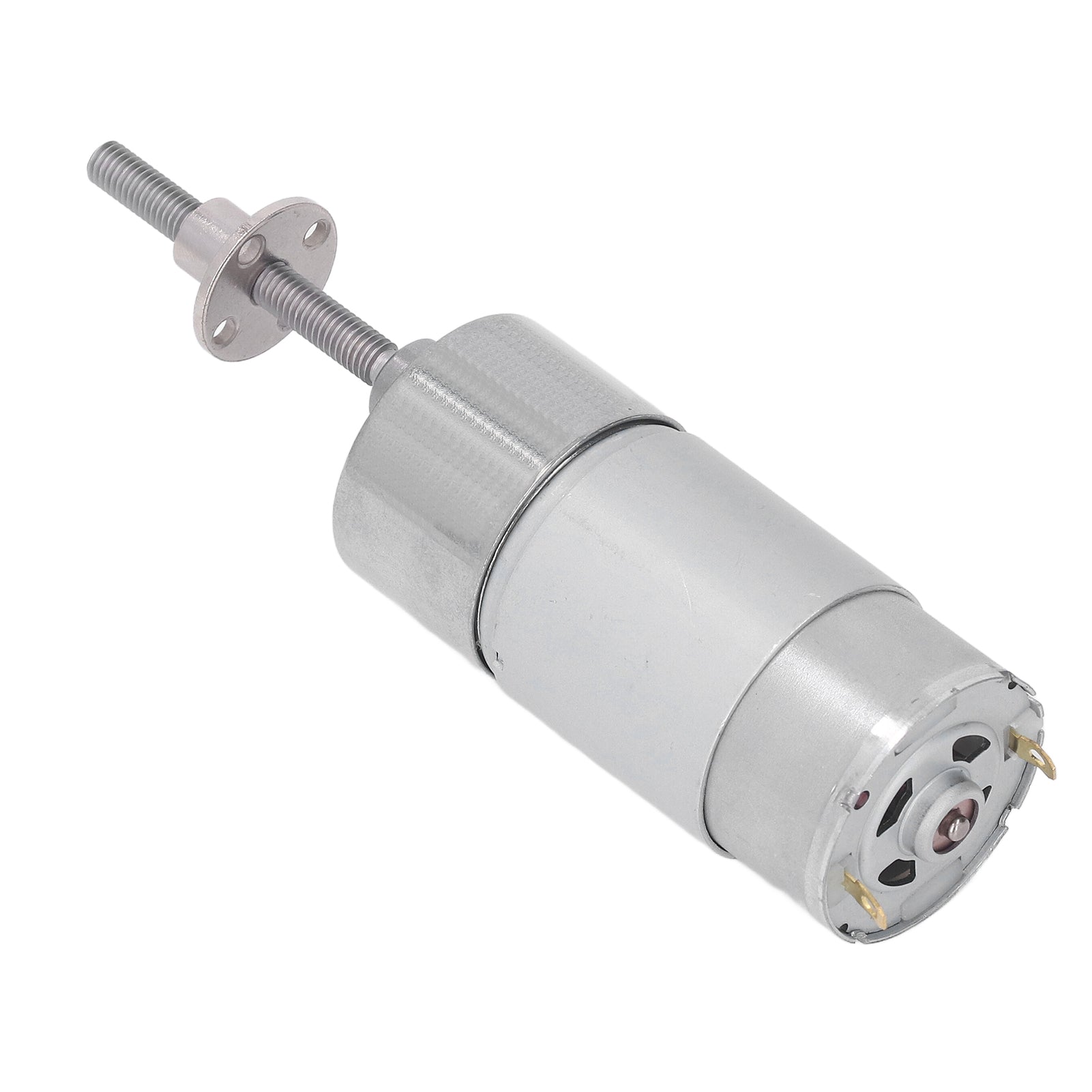 Self Locking DC Worm Gear Motor with Flange M6 Rotating Shaft Thread Speed Reduction Geared Motor DC12V 35RPM