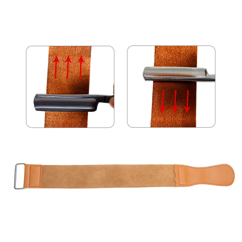 Swing Knife Cloth Double Layer Cowhide Shaver Hardware Metal Ring Accessories 46cm