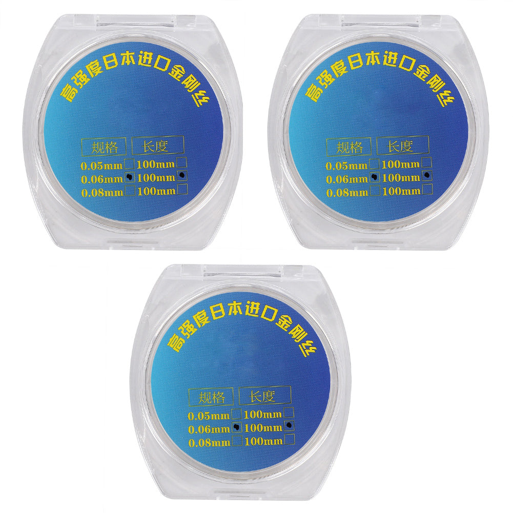 3 Pcs Screen Separator Wire Display Split Cutting Wire 100m Long Screen Separating Tool0.06mm