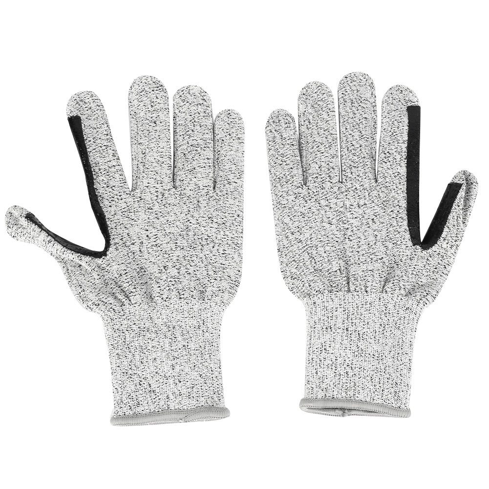 Cut Resistant Gloves HPPE Silica Gel Level 5 13 Stitches Heather Grey Type Hand Protection