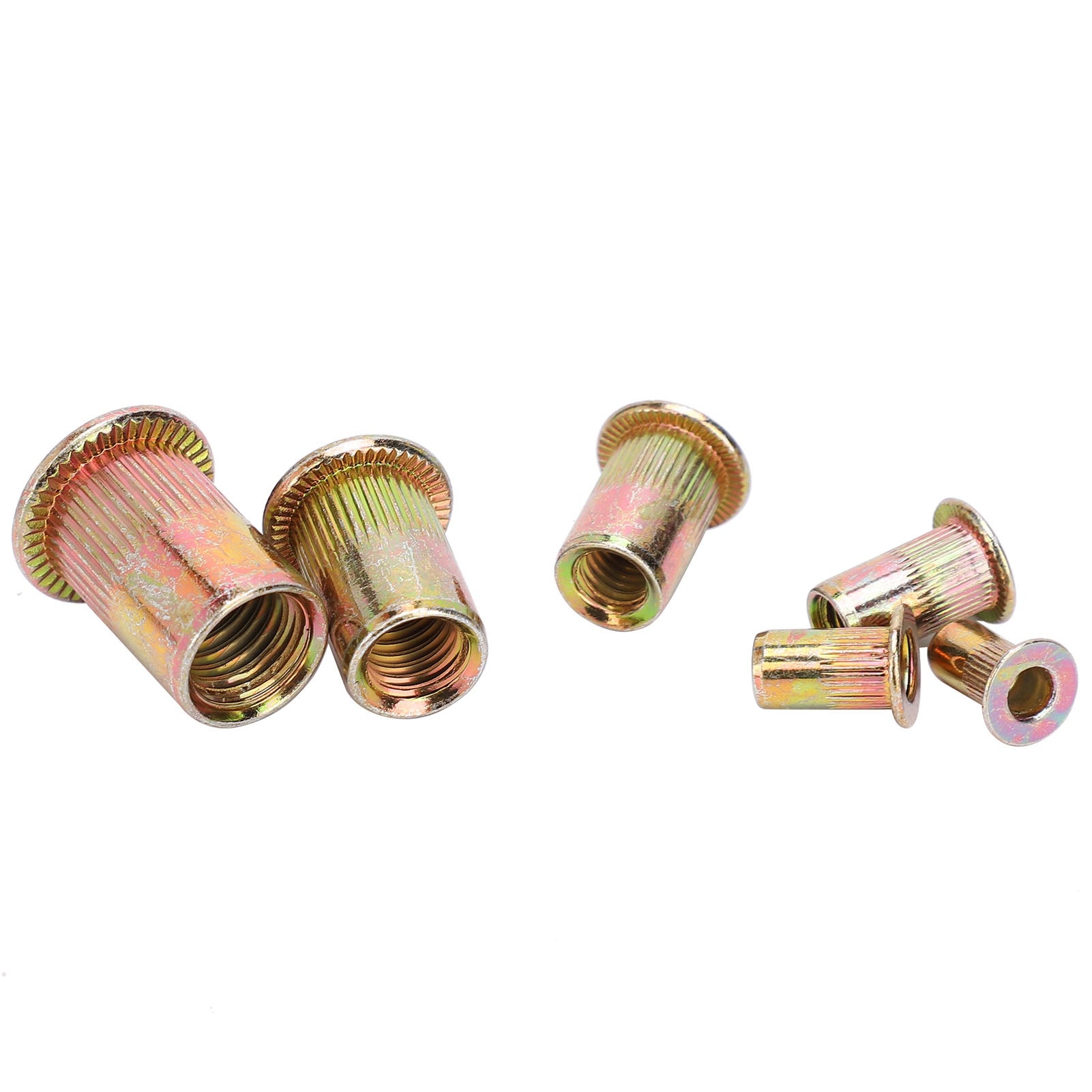150pcs Zinc Plated Carbon Steel Rivet Nuts Galvanized Insert Nut Threaded Fastener Nut Set