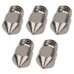 5Pcs 3D Printer Nozzle Set for MK8 1.75mm Consumables 0.2‑1.0mm Hardened Steel Accessories0.4mm