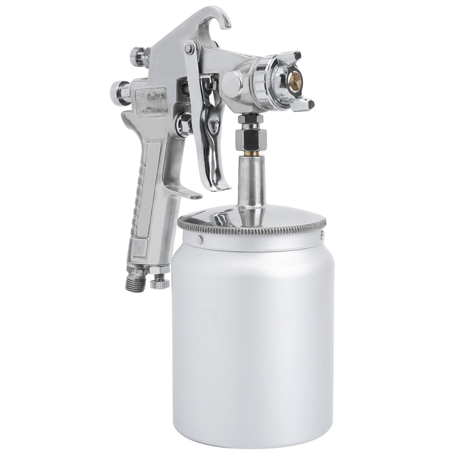 Spray Guns Set Lower Pot Sprayer for Wall Car Door Spraying 600CC W-71 1.8mm 0.25-0.35MPAAmerican Style