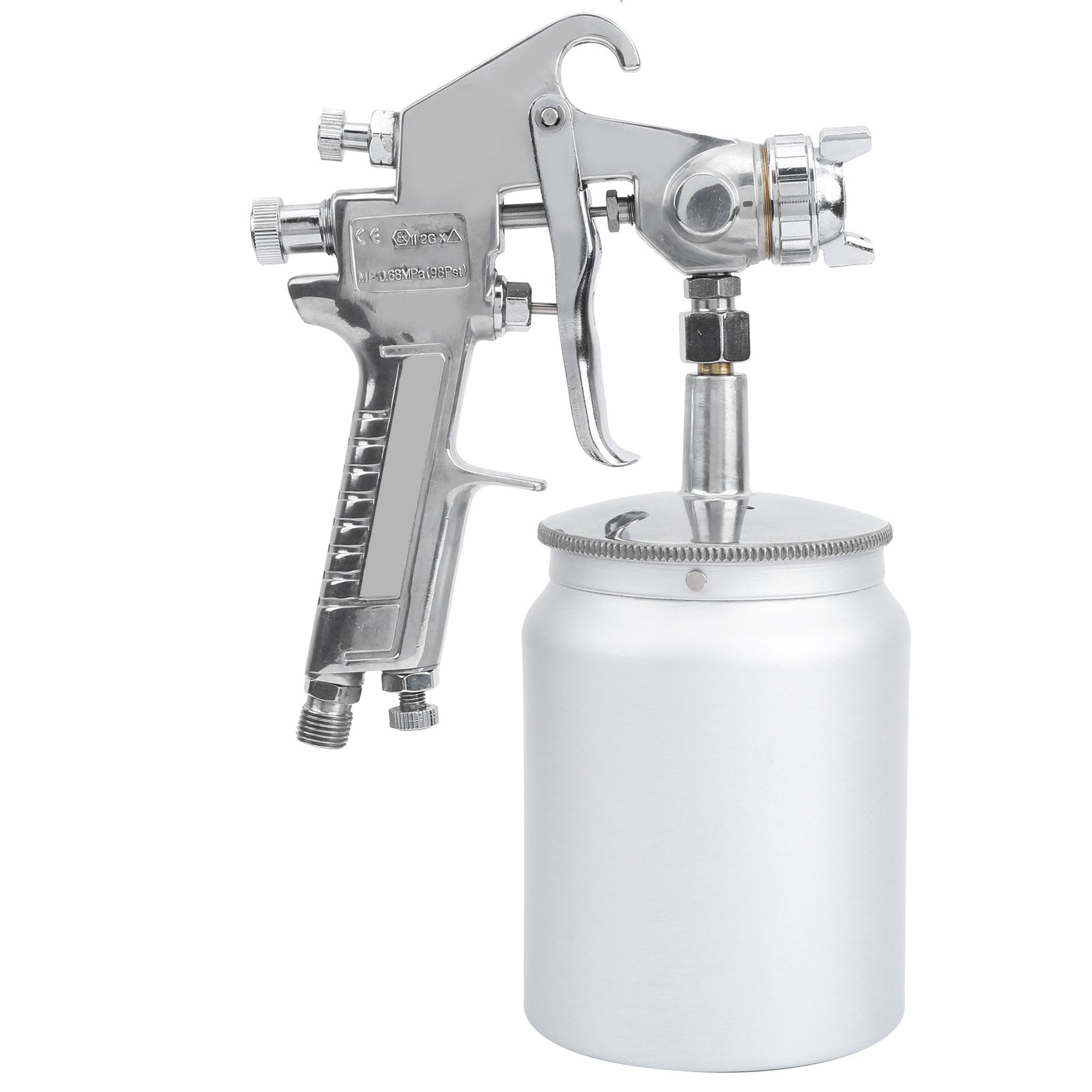 Spray Guns Set Lower Pot Sprayer for Wall Car Door Spraying 600CC W-71 1.8mm 0.25-0.35MPAAmerican Style