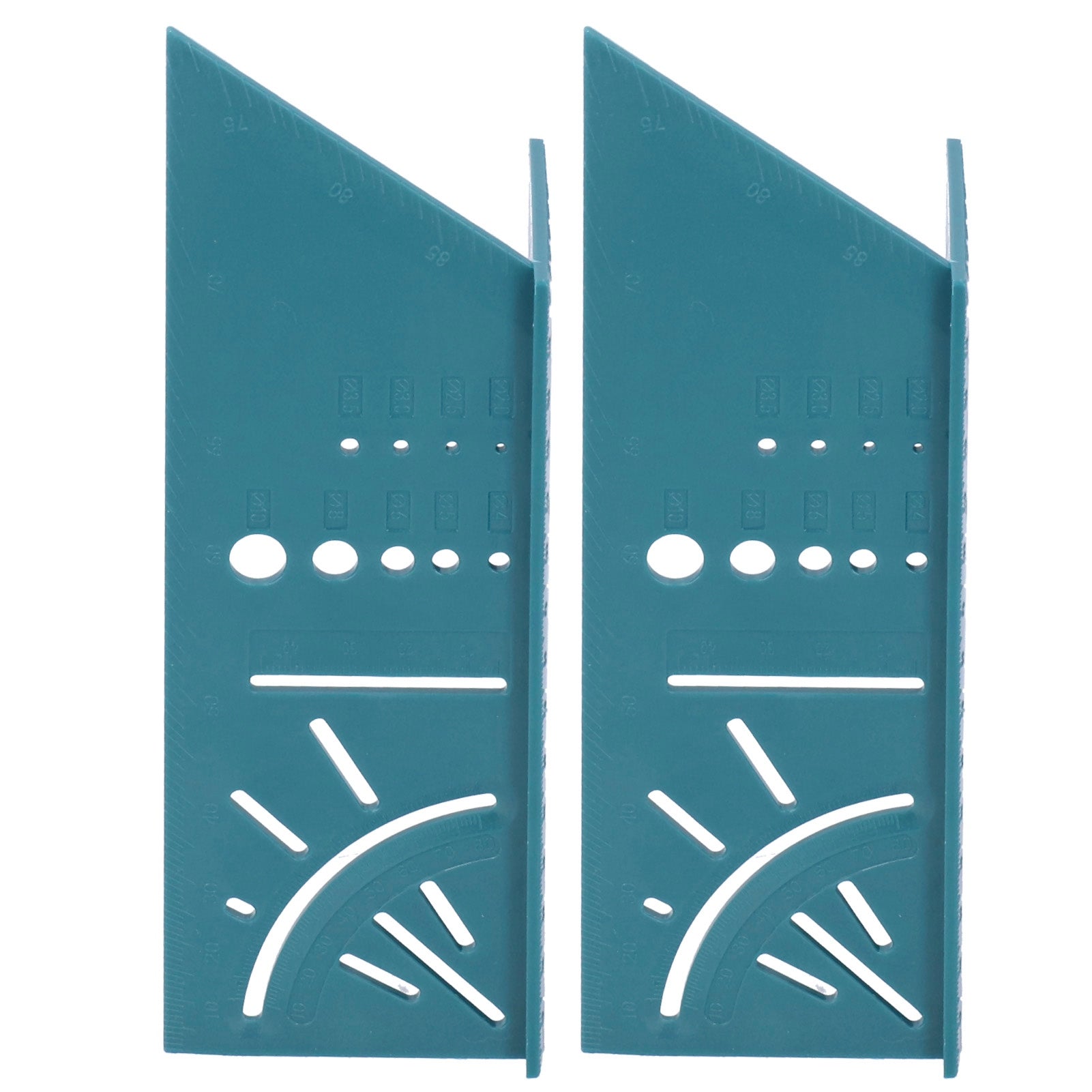 2PCS Multifunctional Woodworking Ruler 3D Angle Measuring Gauge Measuring Tools