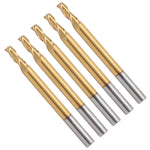 5Pcs 3‑Flute Flat End Milling Cutter Ti Plating Router Bits 3.175 x 2.5 x 6 x 40