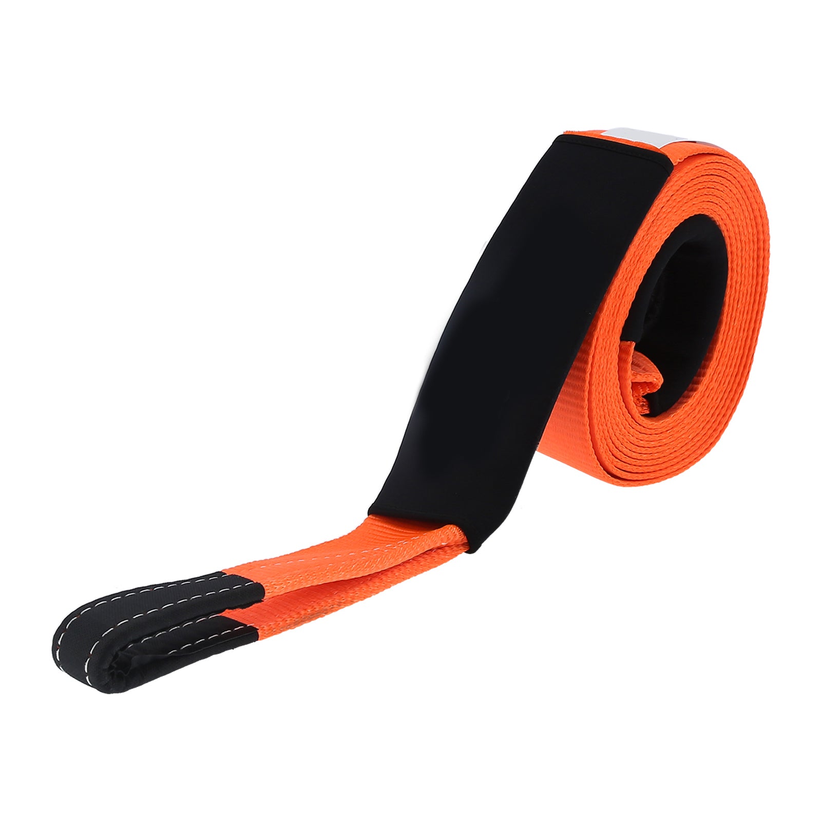 Towing Rope Polyester Material Thicken Tow Strap Shackle Fixed Traction Accessories 12 TonsOrange