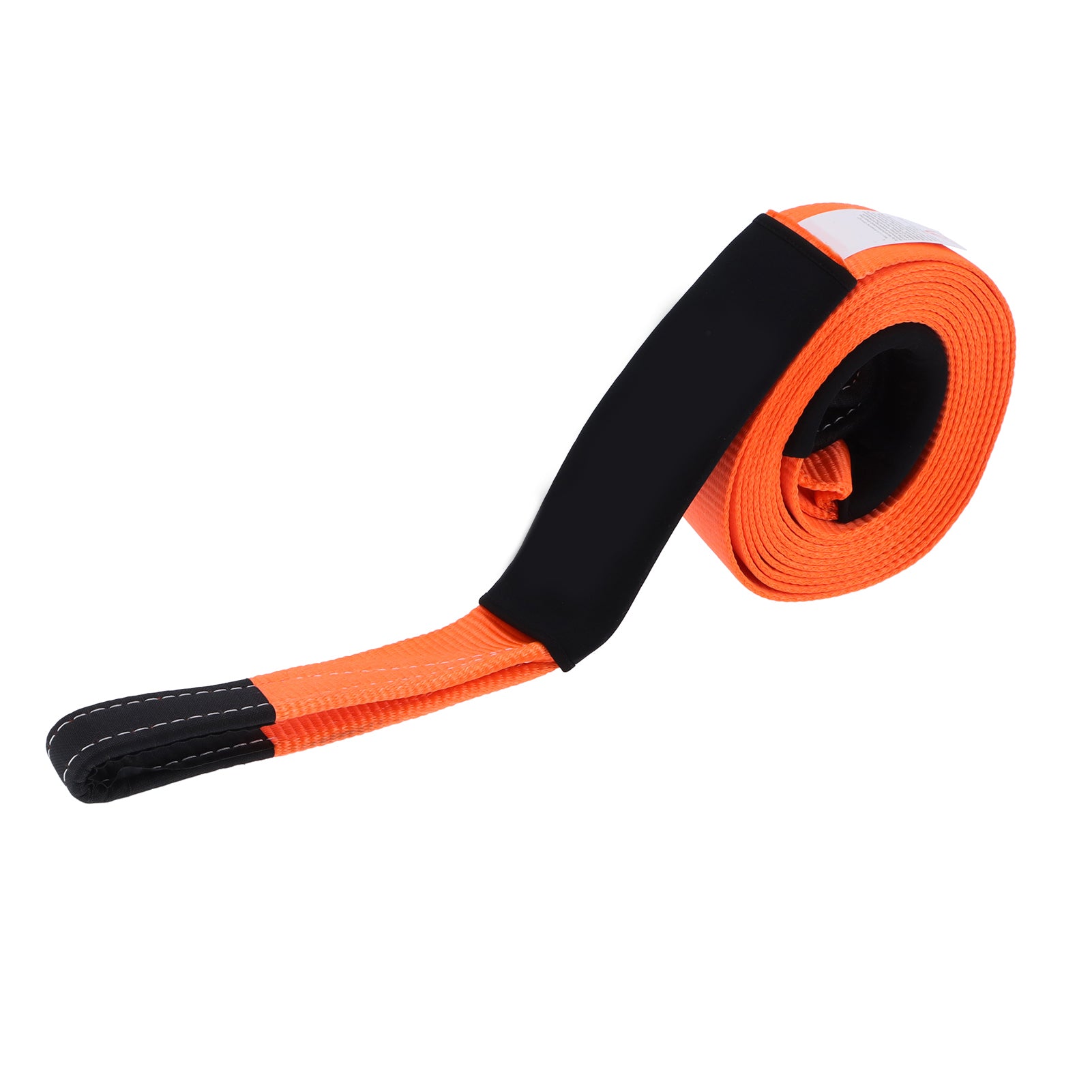 Towing Rope Polyester Material Thicken Tow Strap Shackle Fixed Traction Accessories 12 TonsOrange