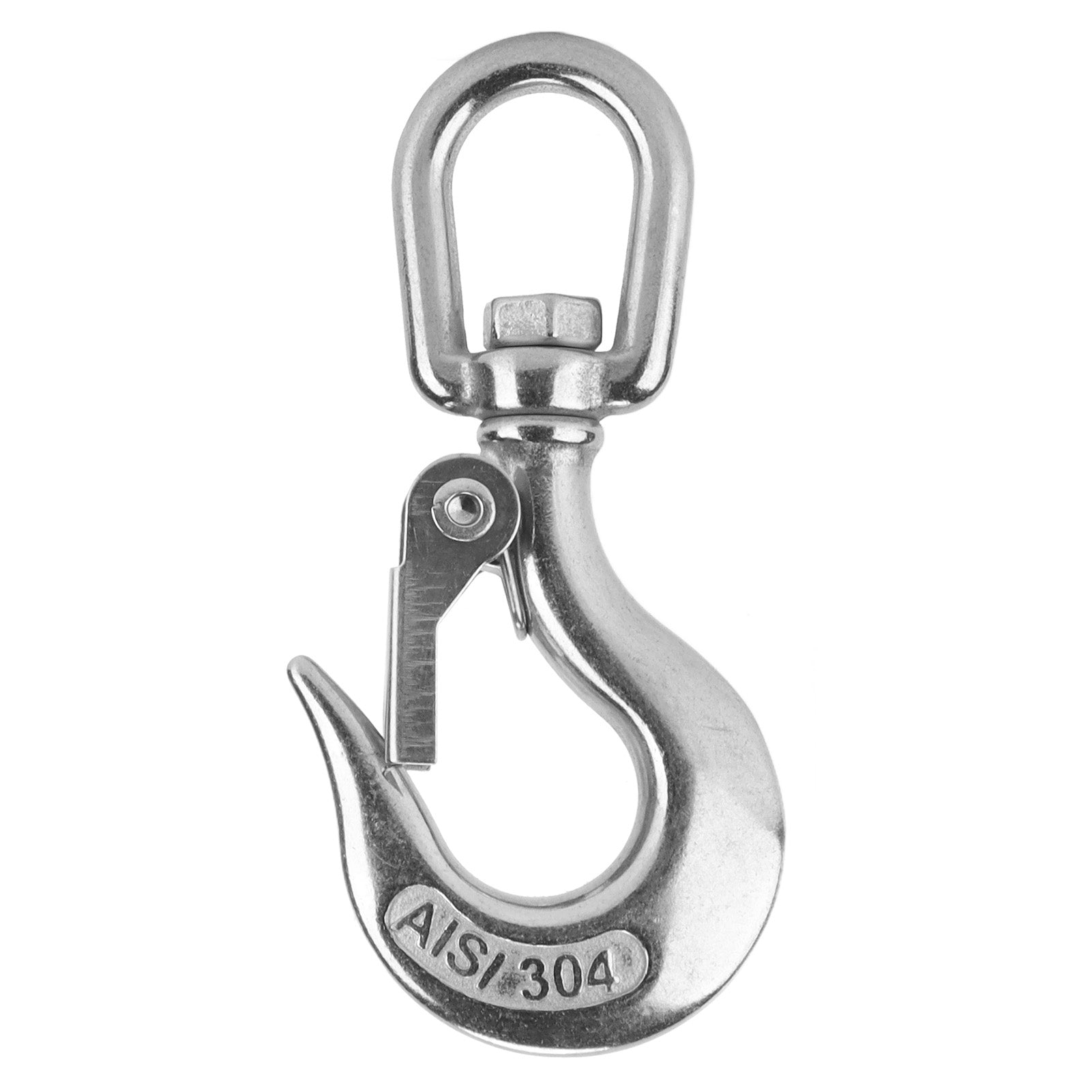 Swivels Eye Lifting Hook Stainless Steel Safety Lifting Hook for Engineering Cranes350KG