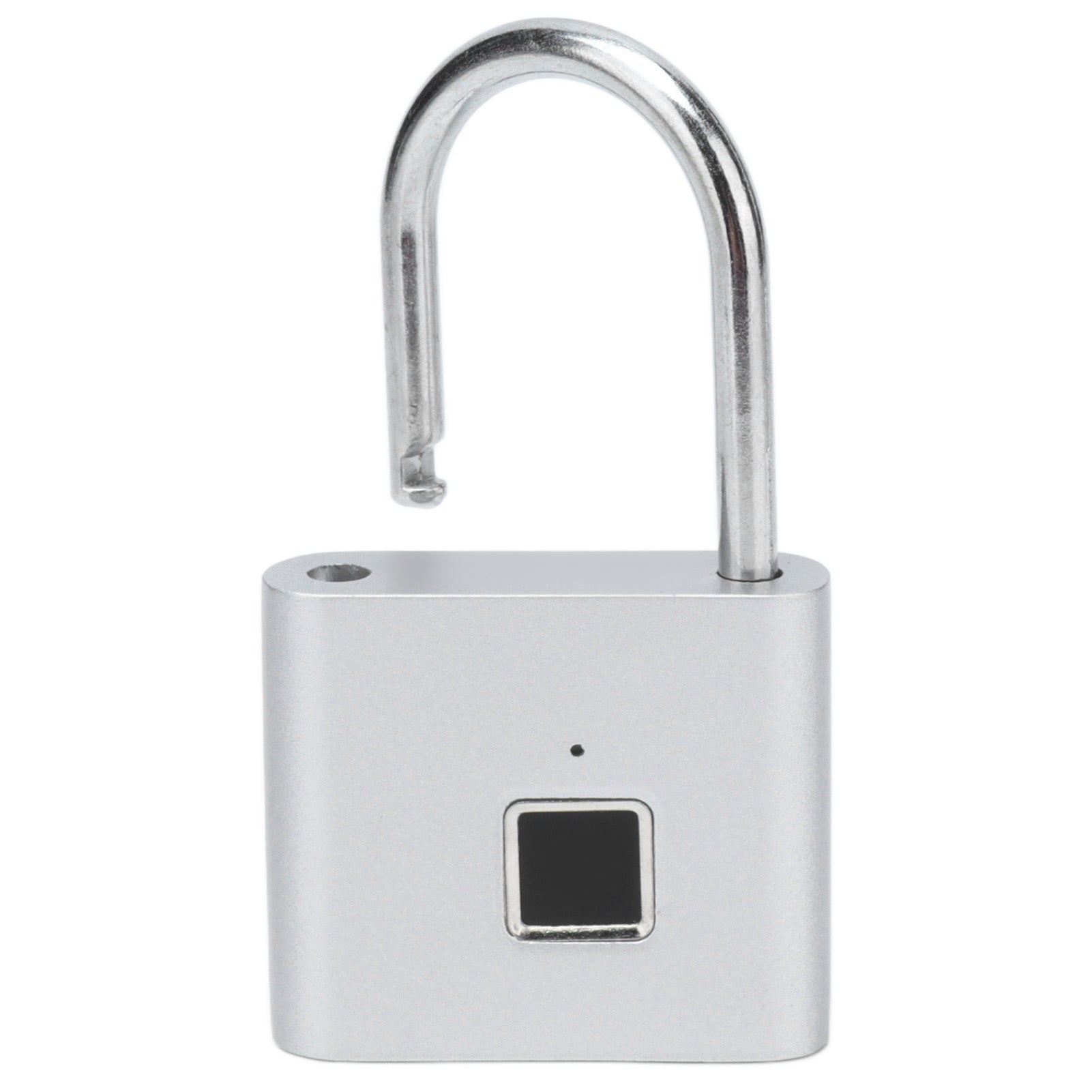 Fingerprint Padlock Zinc Alloy Smart Office Home Cabinet Door Dormitory Locker Fingerprint LockSilver