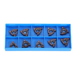 10Pcs Threading Inserts CNC Lathe Indexable Carbide Blade Turning Tool Holder 16ER AG60(EM598L)