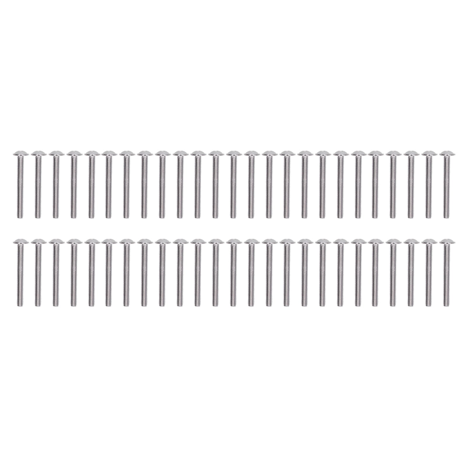 50Pcs Flanged Button Head Screws A2‑70 Stainless Steel Buttons Heads Socket Caps Bolts KitM4x35mm
