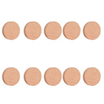 10Pcs Round Slicker Edge Burnisher Tool Beech Wood DIY Leather Craft Edging Chamfering Device