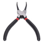 Internal Curved Retainer Ring Pliers Carbon Steel Rubber Circlip Pliers with Immersion Handle 6in