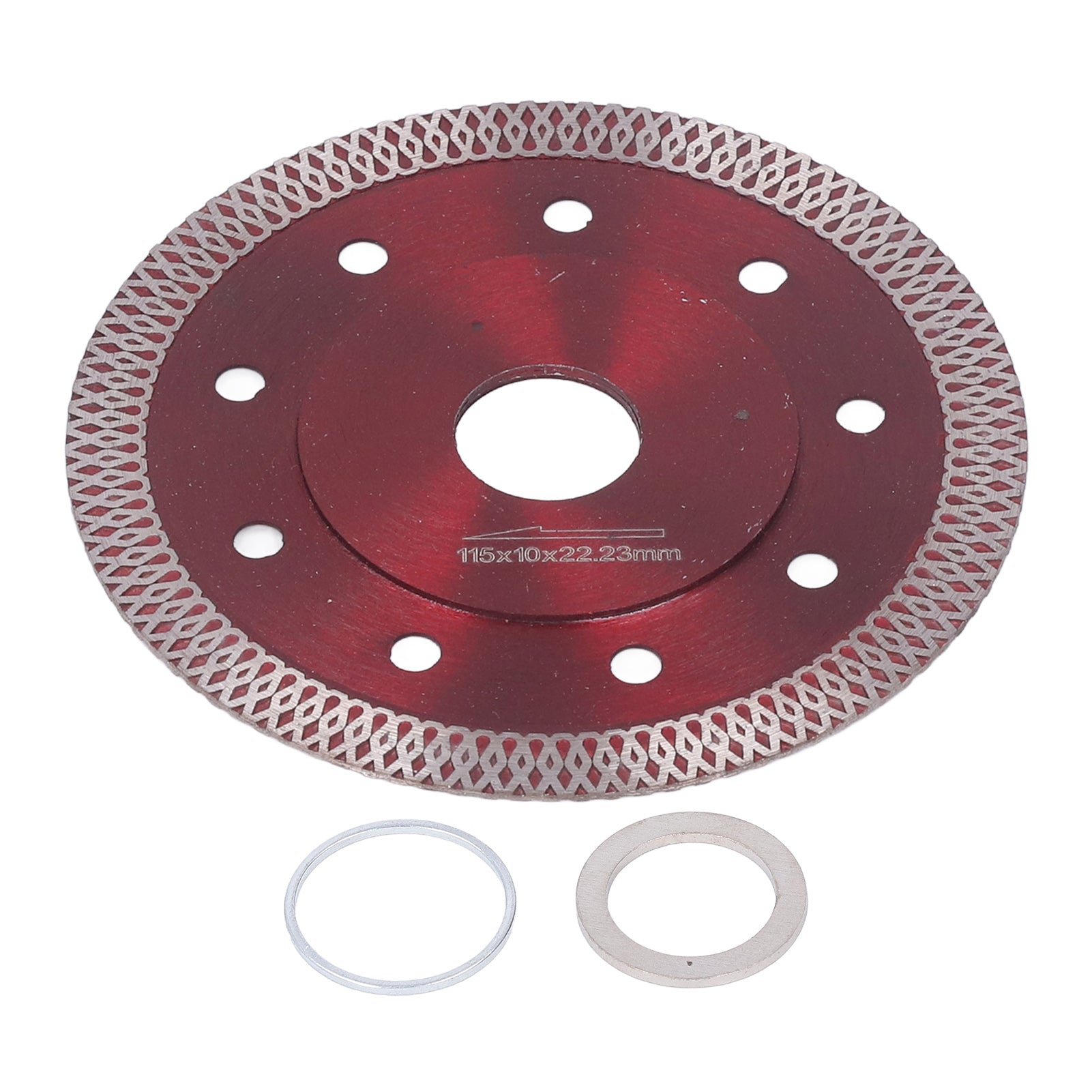 Super Thin Saw Blade Red Diamond 65 Manganese Alloy Steel Incisive Porcelain Saw Blade for Granite 4.5in