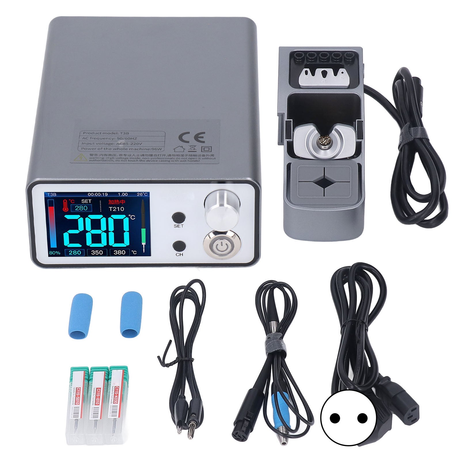 Digital Display Electric Soldering Iron Quickly Heating Automatic Soldering Iron Station Kit for Maintenance EU Plug 100-240V