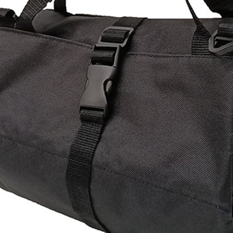 Portable Roll Up Bag with Buckle Oxford Cloth Hanging Tool Storage Bag for Hardware Automobile Parts Black