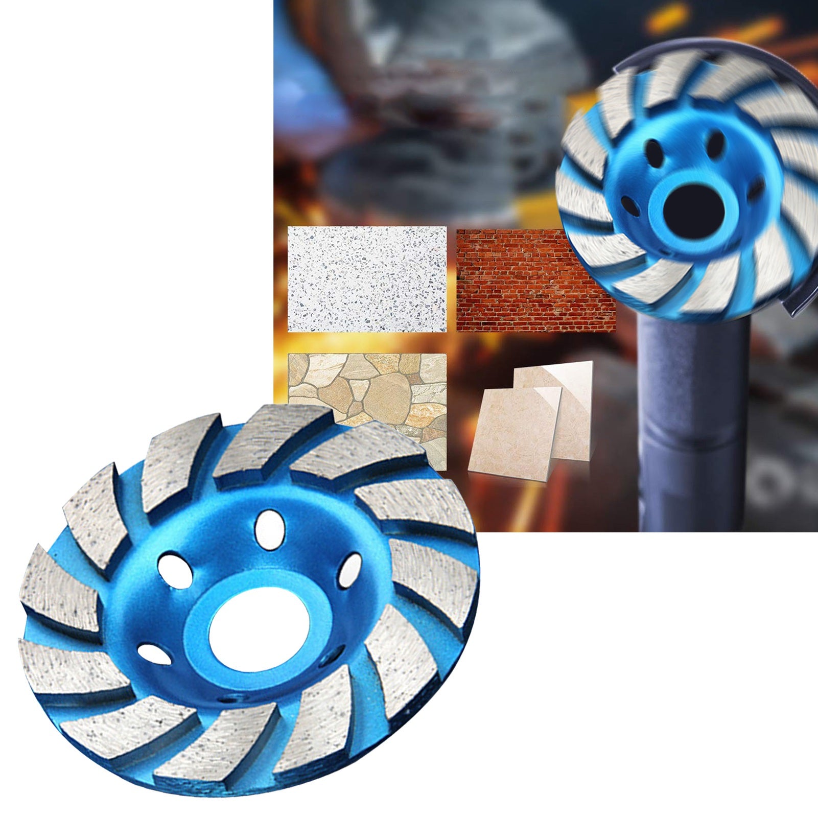 Diamond Grinding Disc 100mm Grinding Wheel Disc for Stone Concrete Polishing Blue