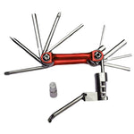 11 in 1 Bike Multitool Chain Breaker Hex Wrench Slot Cross Screwdriver Multi Function Bike Repair Tools Red