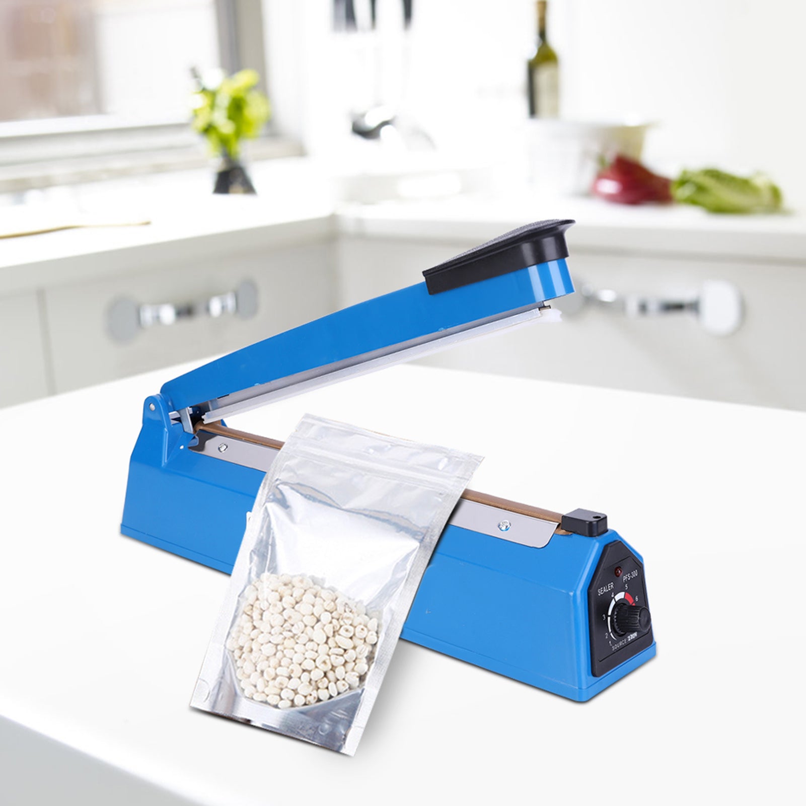 PFS‑300 400W Manual Heat Sealer Sealing Machine 12in Impulse Plastic Packaging Bag Sealer Prise EU 220V