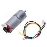 Gear Motor DC with Speed Encoder Brush DC Motors Reducer Copper Stainless Steel GA25‑370DC12V 1200RPM