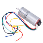 Gear Motor DC with Speed Encoder Brush DC Motors Reducer Copper Stainless Steel GA25‑370DC12V 1200RPM
