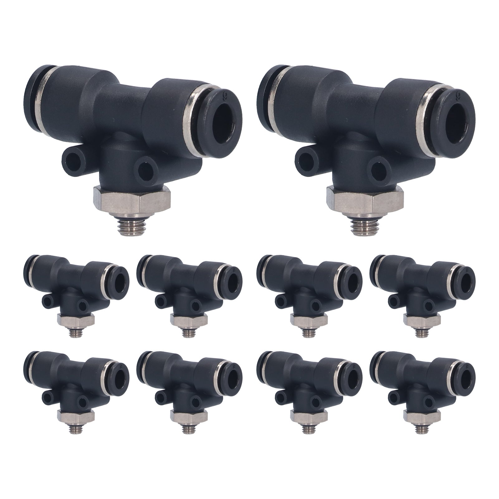 10pcs Pneumatic Tube Fitting Durable PVC External Thread Connection Accessories for Automation Equipment04-01C