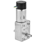DC Worm Gear Motor 15mm Double Shaft Speed Reduction Drive Device with Encoder JGY‑370DC12V 23RPM