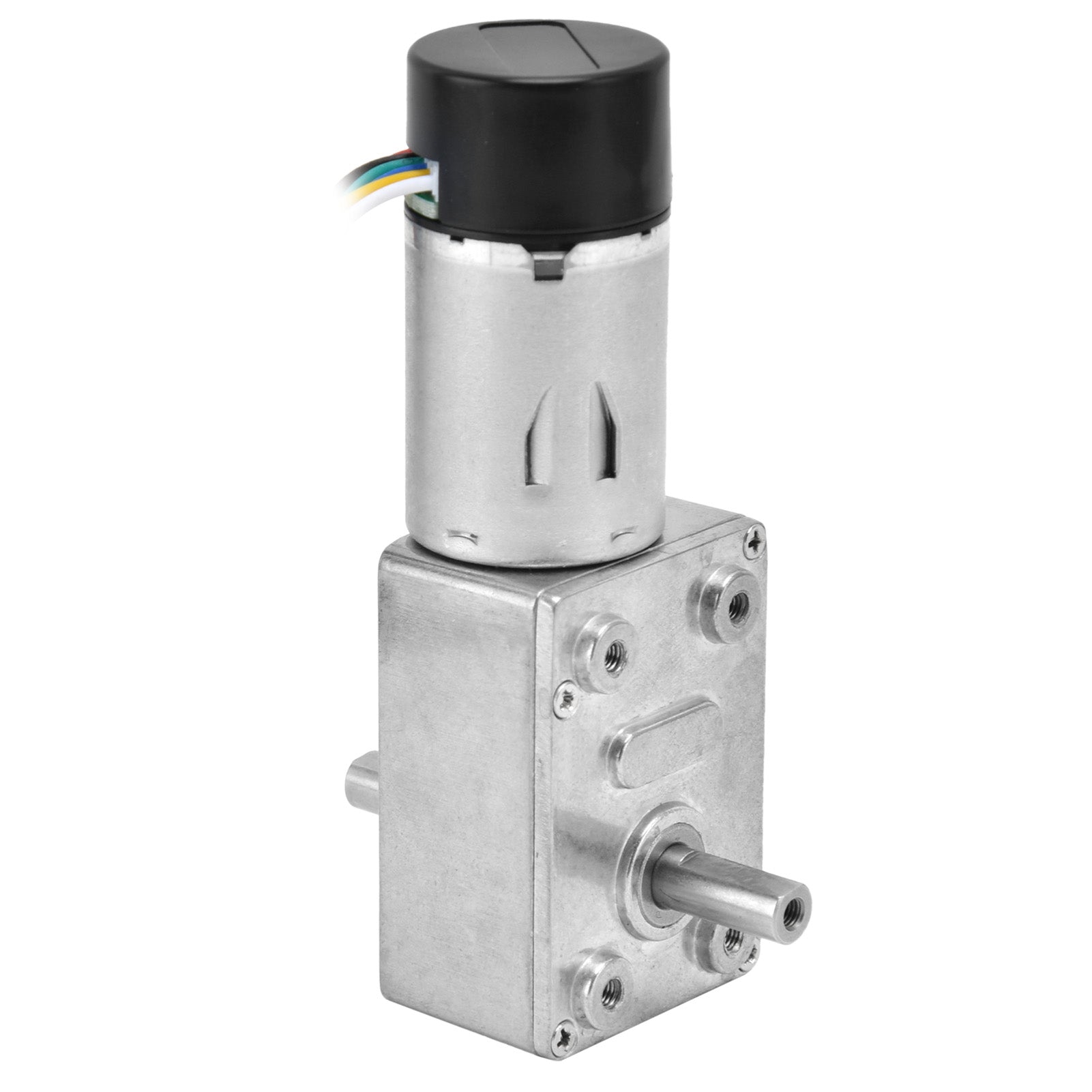 DC Worm Gear Motor 15mm Double Shaft Speed Reduction Drive Device with Encoder JGY‑370DC12V 23RPM