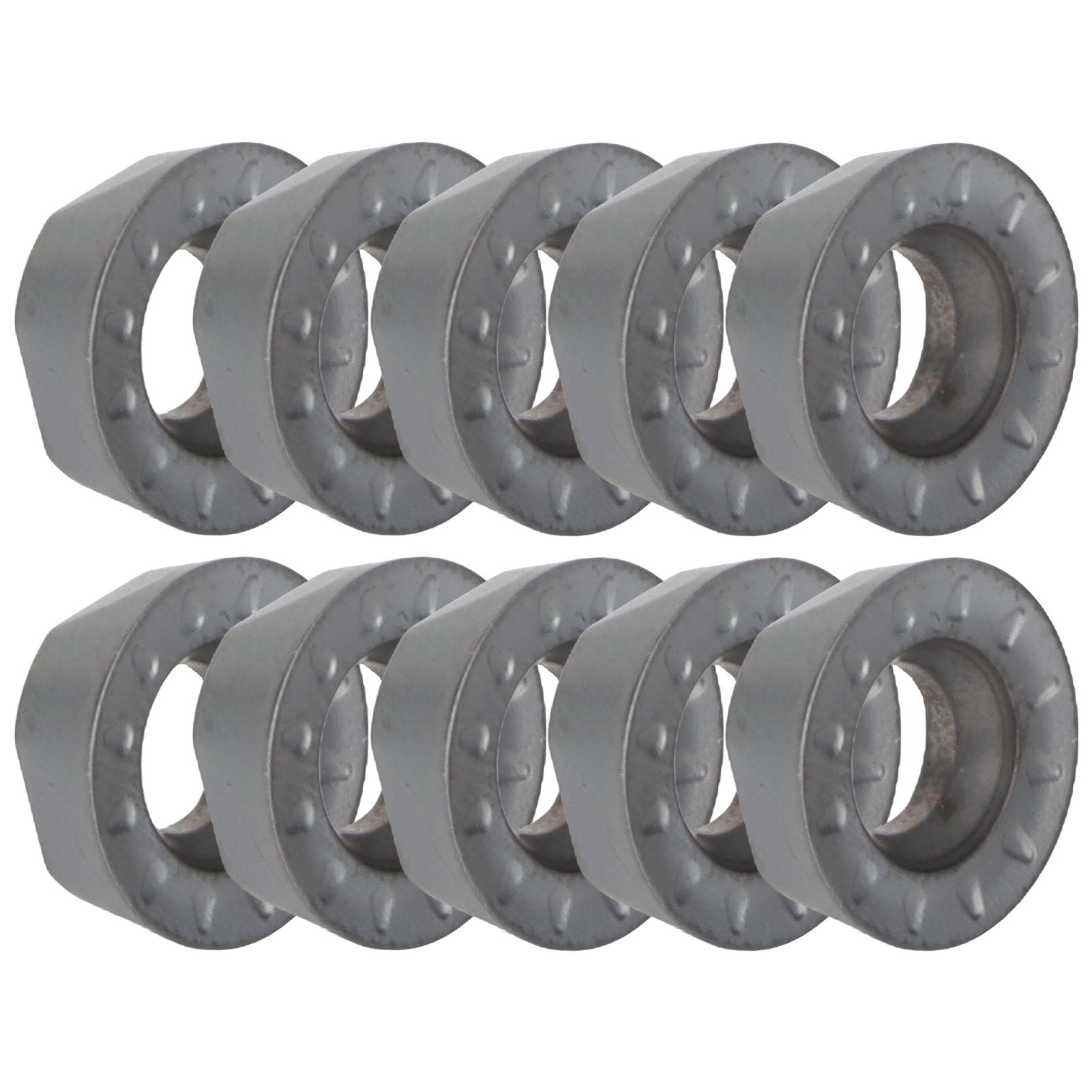 10Pcs Turning Insert Carbide Round Blade Lathe Cutter Milling CNC Cutting Tool Set Kit(RPMT08T2MOE-JS )