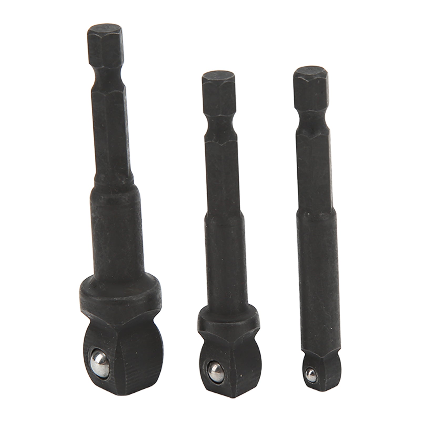 3Pcs Socket Adapter 1/2in 3/8in 1/4in Hex Shank Chrome Vanadium Steel Tool Set Kit