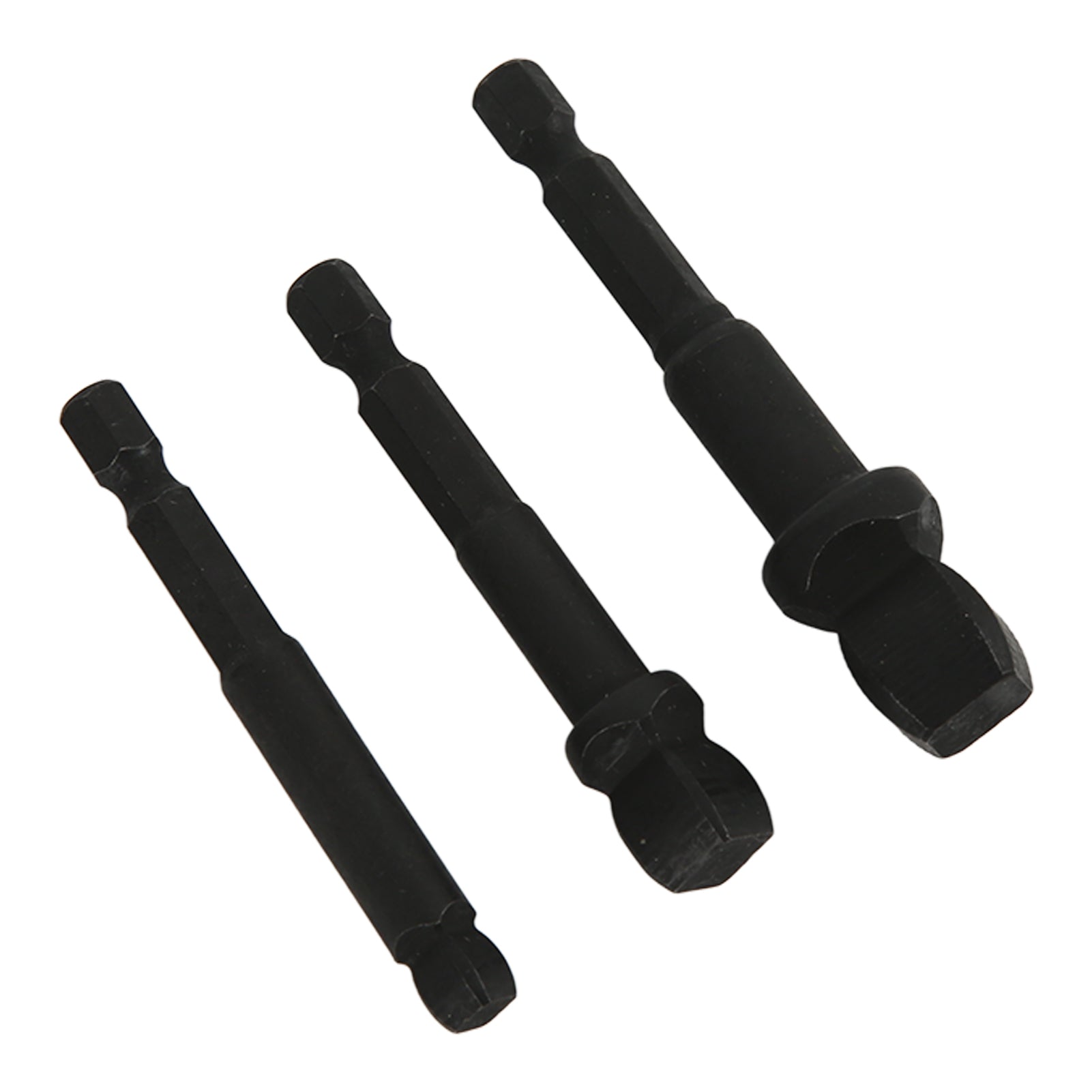 3Pcs Socket Adapter 1/2in 3/8in 1/4in Hex Shank Chrome Vanadium Steel Tool Set Kit