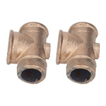 2Pcs Air Compressor Check Valve Iron G1 4 Port Corrosion Resistant Hose Splitter Water Hose Connector