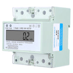 Single Phase 5-100A 230VAC Energy Meter DIN Rail Digital LCD Electric Power Consumption Meter
