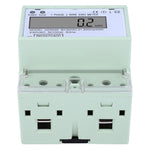 Single Phase 5-100A 230VAC Energy Meter DIN Rail Digital LCD Electric Power Consumption Meter