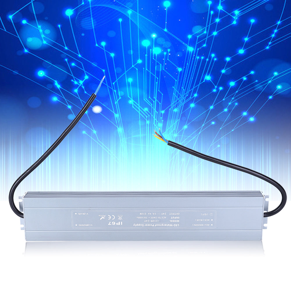 Ultra Thin Waterproof Power Supply HRUW-250W-24V 170-240VAC Industrial Accessory (50 / 60HZ)