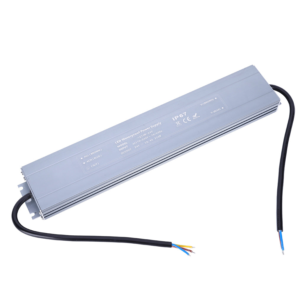Ultra Thin Waterproof Power Supply HRUW-250W-24V 170-240VAC Industrial Accessory (50 / 60HZ)
