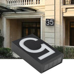 Outdoor Solar Power LED Number Sign Light House Hotel Store Door Address Lights Plate(Numéro 5 )