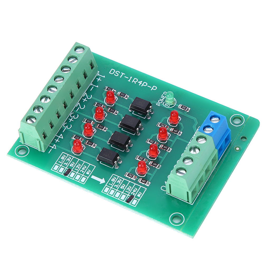 4 Channel Optocoupler Isolation Module PLC Signal Voltage Conversion Board DST1R8PN