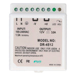 DIN Rail Power Supply LED Switching Adjustable Regulated for Electric Control CabinetDR‑45‑12