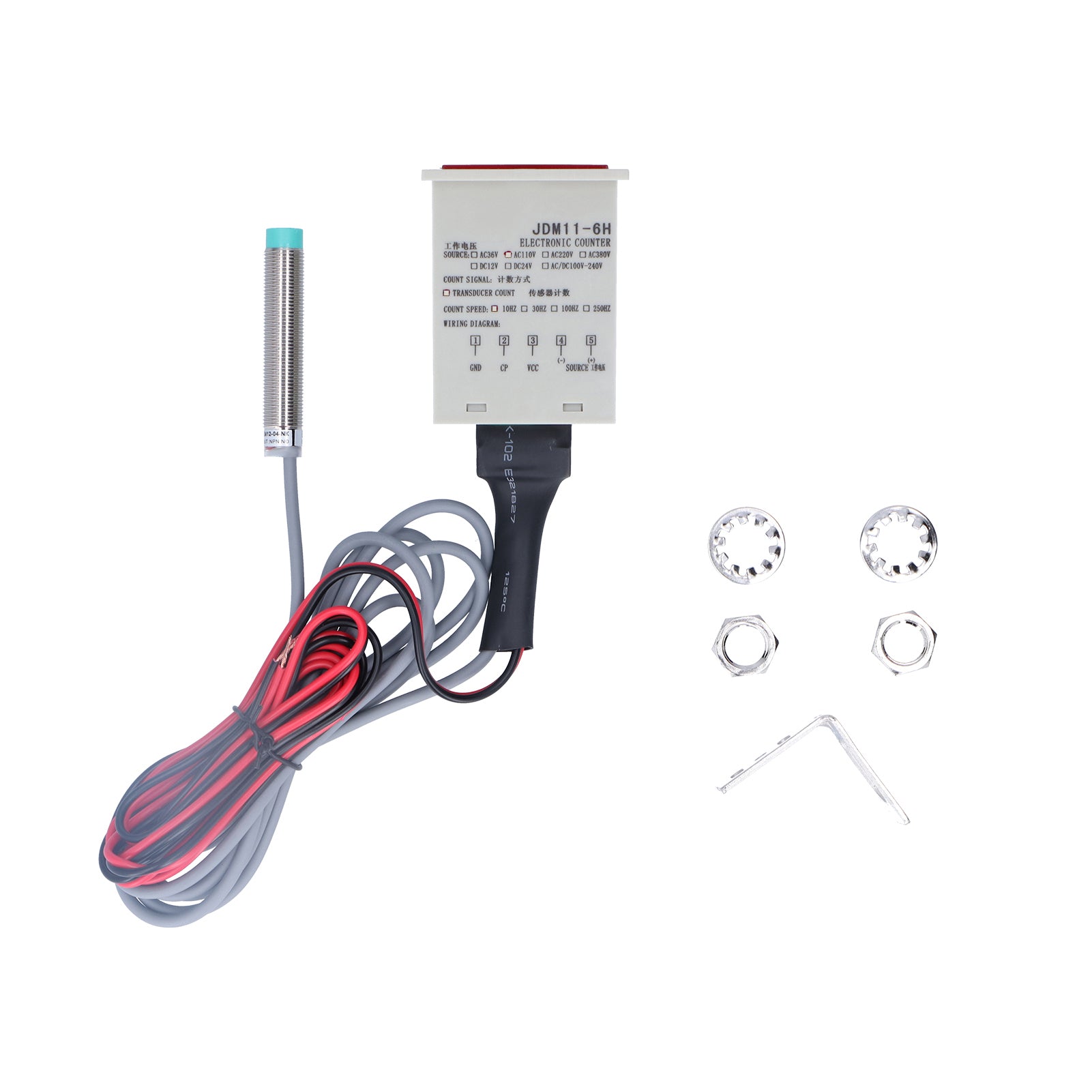 BERM Digital Electronic Counter for Metal Objects Contact Induction Panel Reset JDM11‑6HAC380V