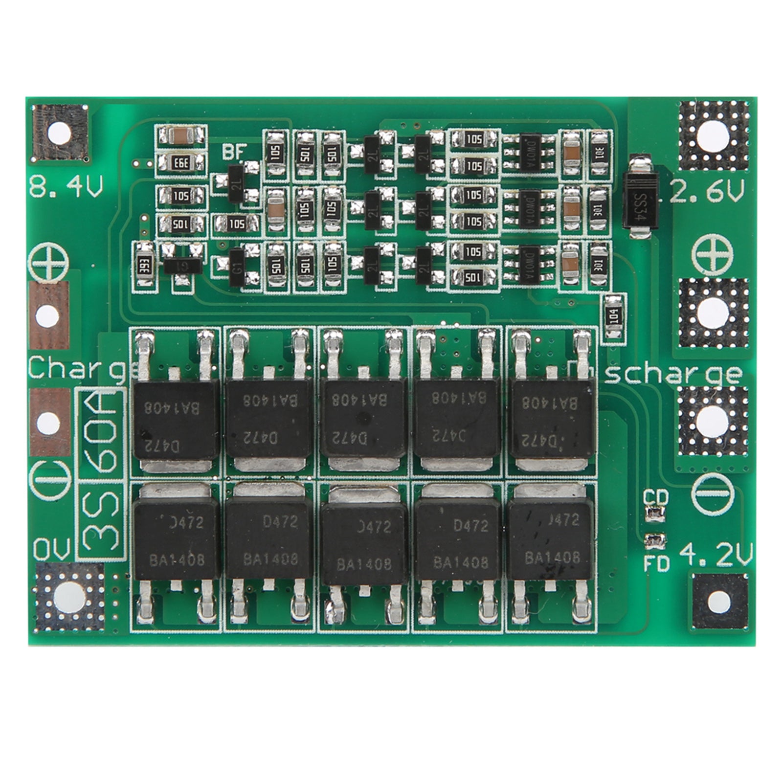Lithium Battery Protection Board 3 Serial Port 60A Liion Charger Enhanced Version DC12.6V