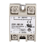 Single Phase Solid State Relay Low Noise No Spark Relay Module for Power Control Application SSR 100DA