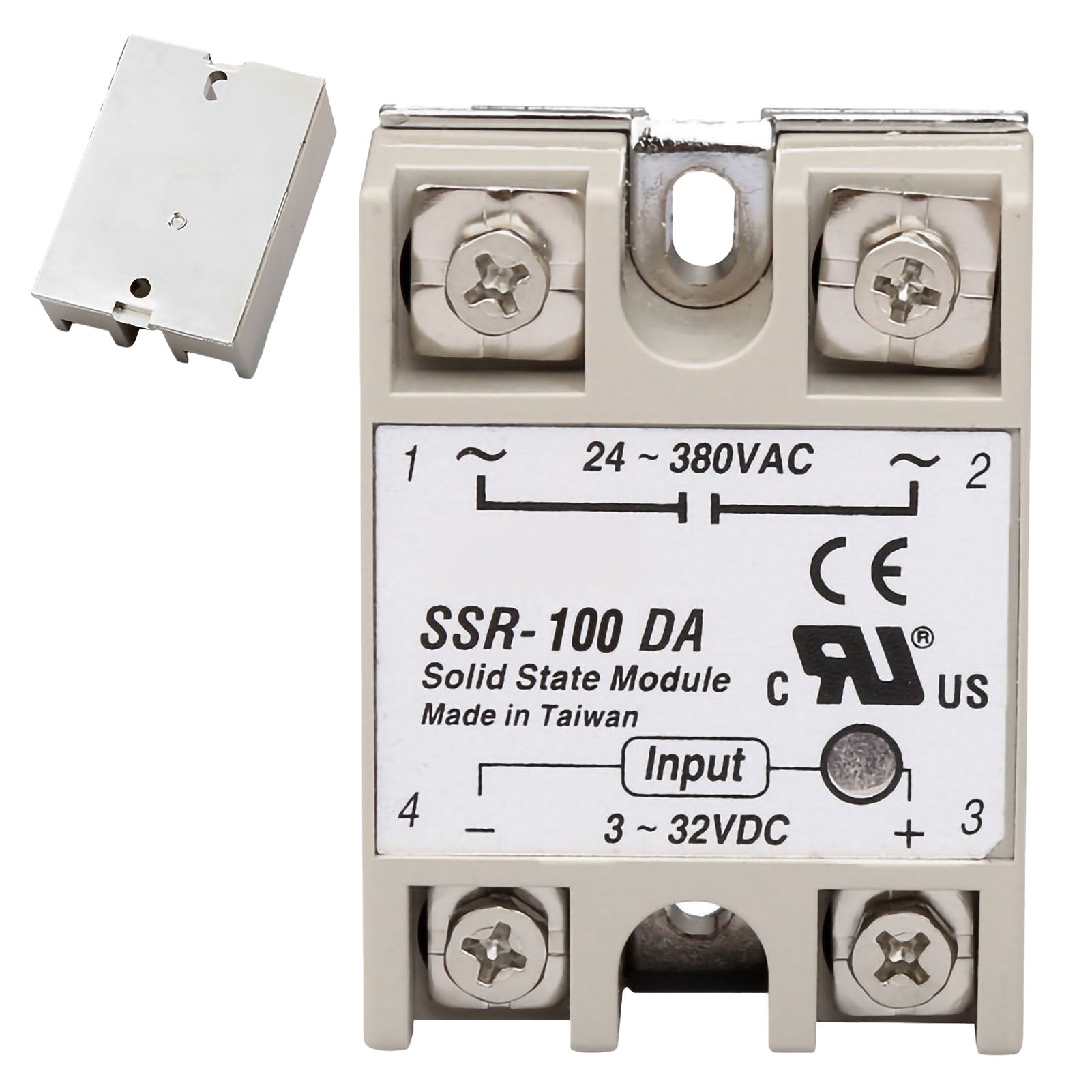Single Phase Solid State Relay Low Noise No Spark Relay Module for Power Control Application SSR 100DA
